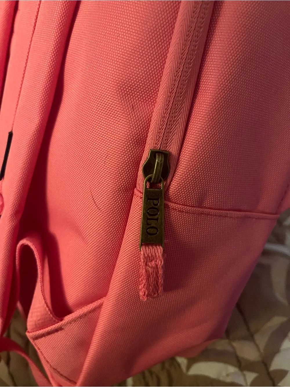 Polo by Ralph Lauren Pink bear Backpack with price taga
